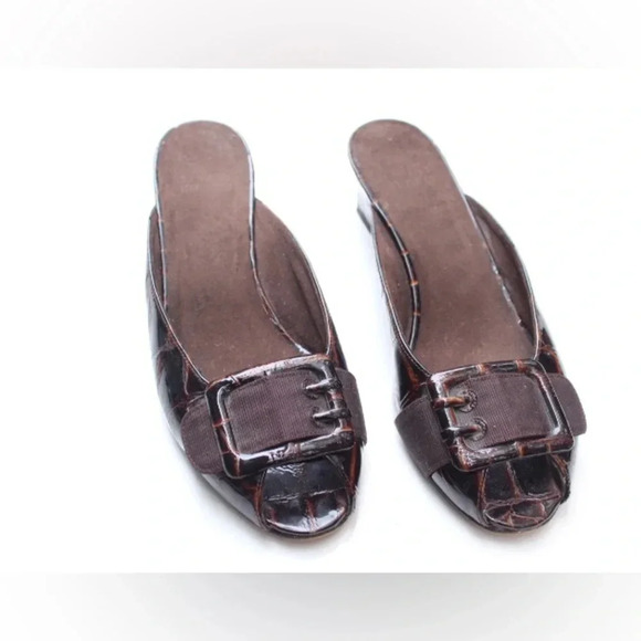 Stuart Weitzman peep toe mules - Picture 12 of 12